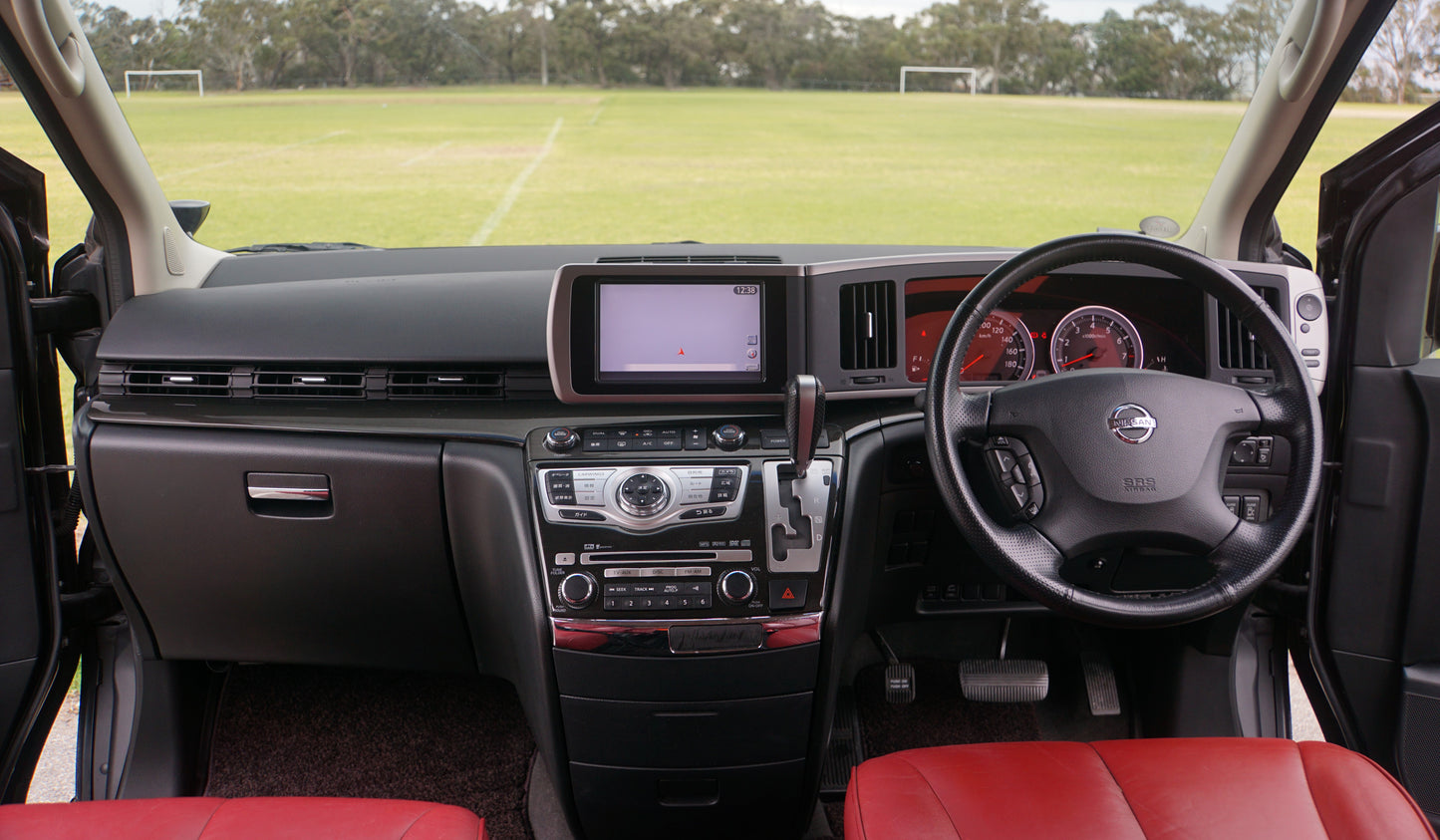 2008 Nissan Elgrand Highway Star Red Leather Premium Edition