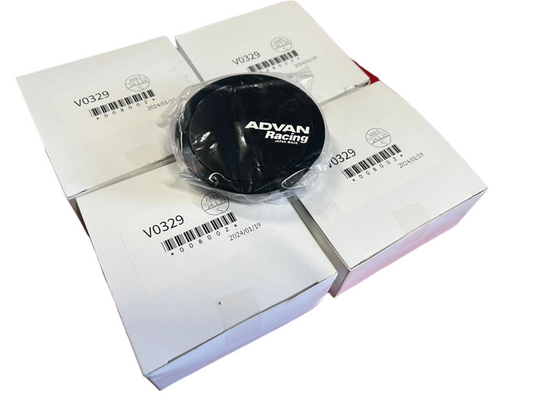 Advan Racing Wheel Centre Cap V2386 | 73mm | Flat | Black - 4 Qty