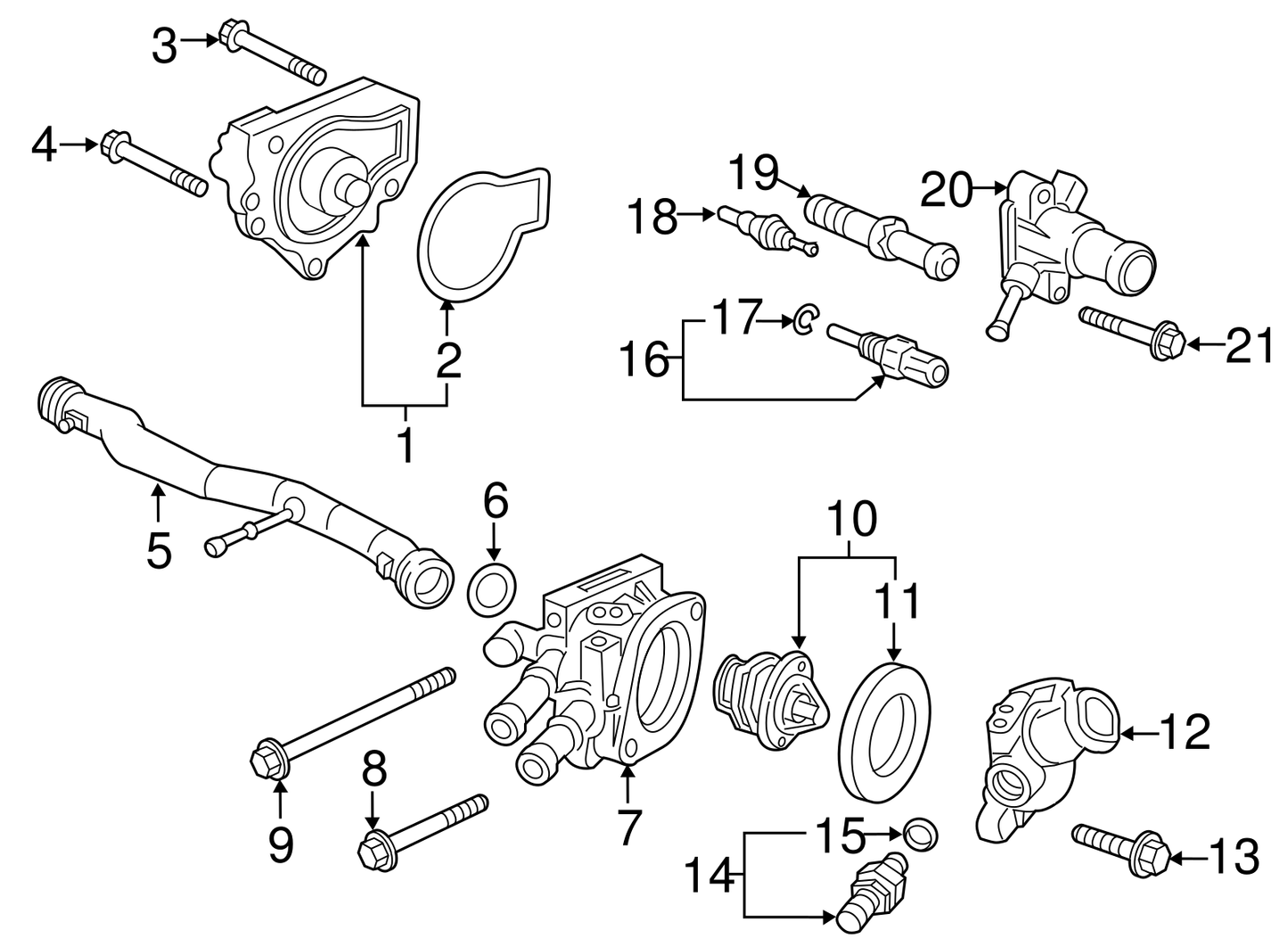 Genuine Honda Water Pump 19200-P75-003